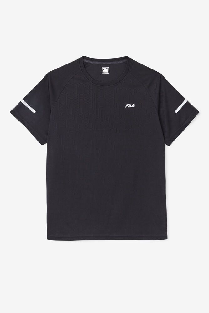 Fila T-Shirt Eros Crew Mens Black - India DPK-124573